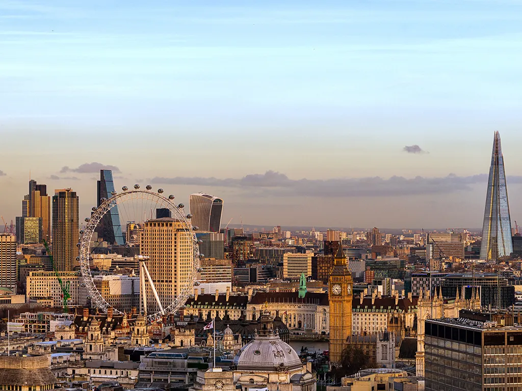 View across the City of London skyline